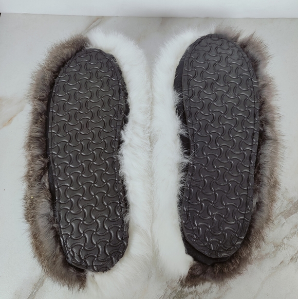 Unbranded Plush Guinea Pig Genuine Rabbit Fur Slippers, Sz M (7-8) - Picture 7 of 10